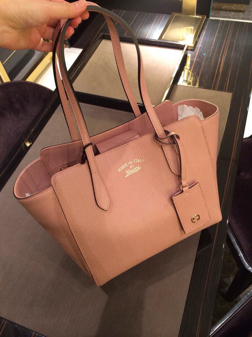 Gucci Swing Leather Tote Bag 354408 CAO0G 5806 Pink